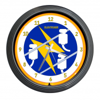 Neonuhr Elektriker b